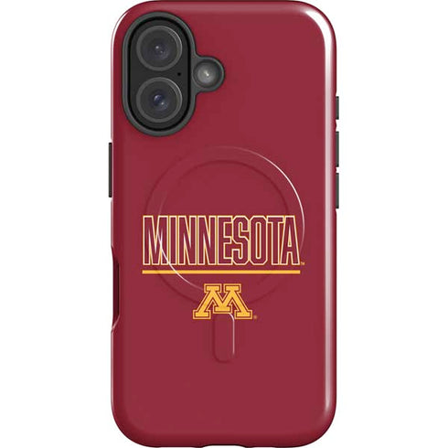 University of Minnesota Athletic Text iPhone 16 Plus Magsafe Impact Case